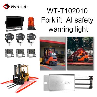 포크리프트 AI 안전 경고등 10V - 80V 포크리프트 붉은 구역등 10W 빨간