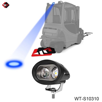 방수 포크리프트 블루 스팟 라이트 10W LED 블루 스팟 라이트 10V - 80V 다이 캐스트 알루미늄 하우징